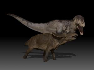 CG・ティラノサウルス・トリケラトプス・恐竜